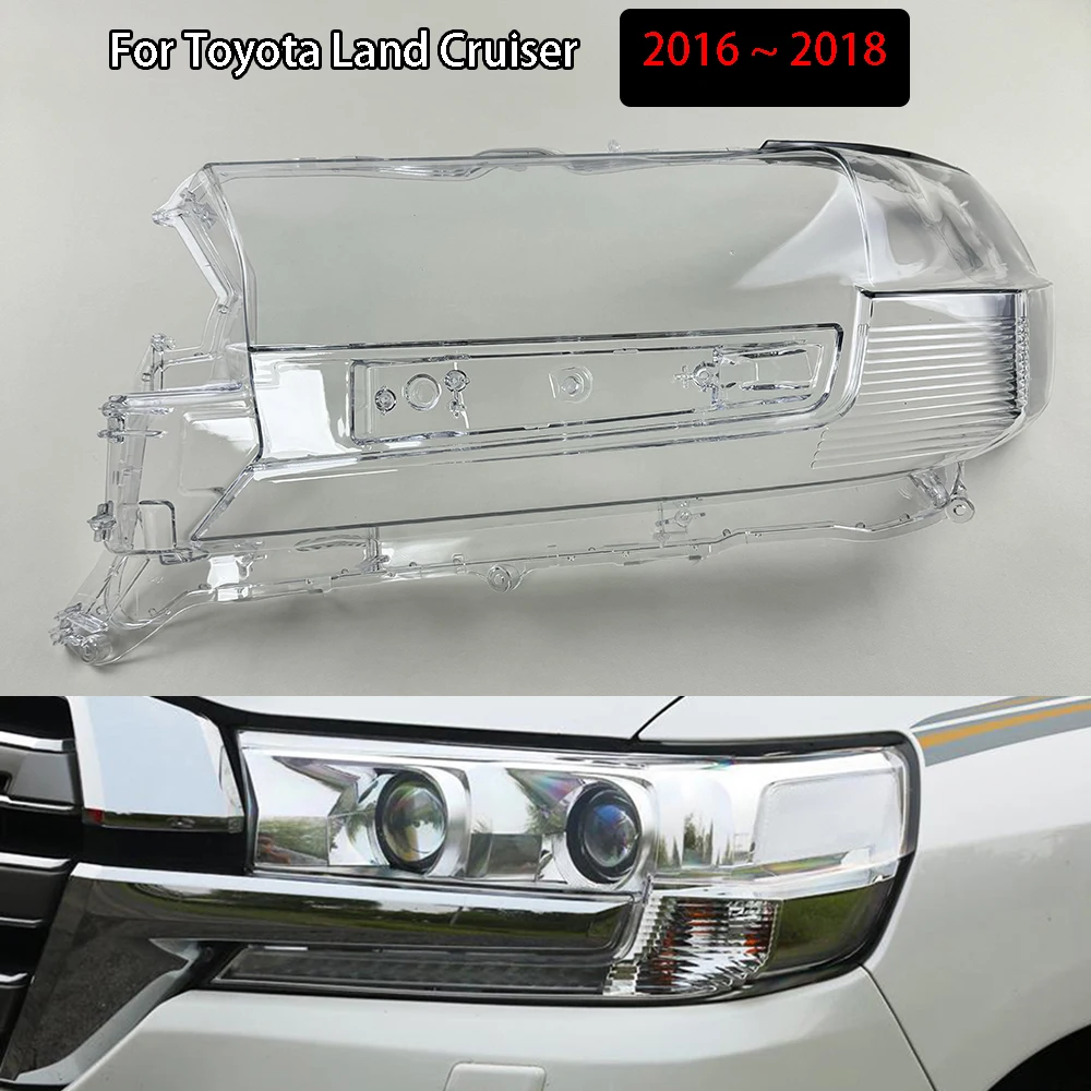 

For Toyota Land Cruiser 2016 2017 2018 Front Headlight Cover Lamp Headlamp Cover Shell Mask Lampshade Lens Glass Car Accessories