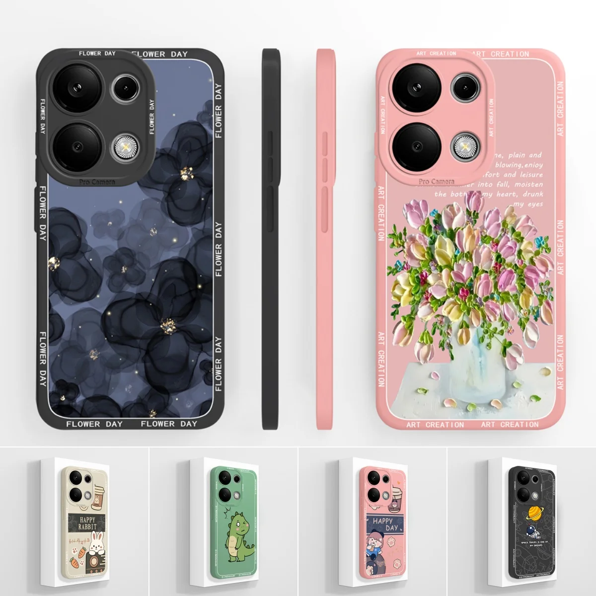 For Xiaomi Poco M6 Pro 4G Case Retro Floral Coque Soft Silicone Protective Cover For Xiaomi M6 Pro Bumper Capa Funda Phone Bags