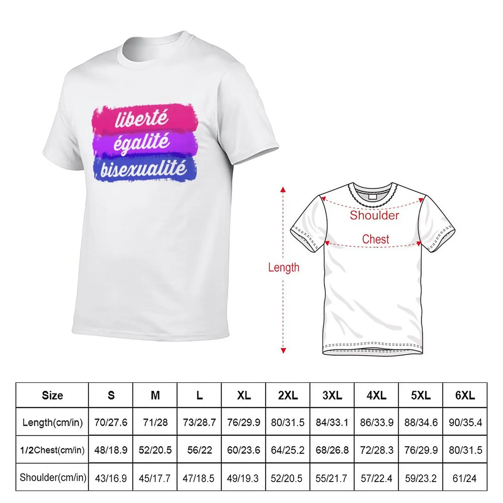 Liberté ?galité Bisexualité T-Shirt oversizeds sports fans mens white t shirts