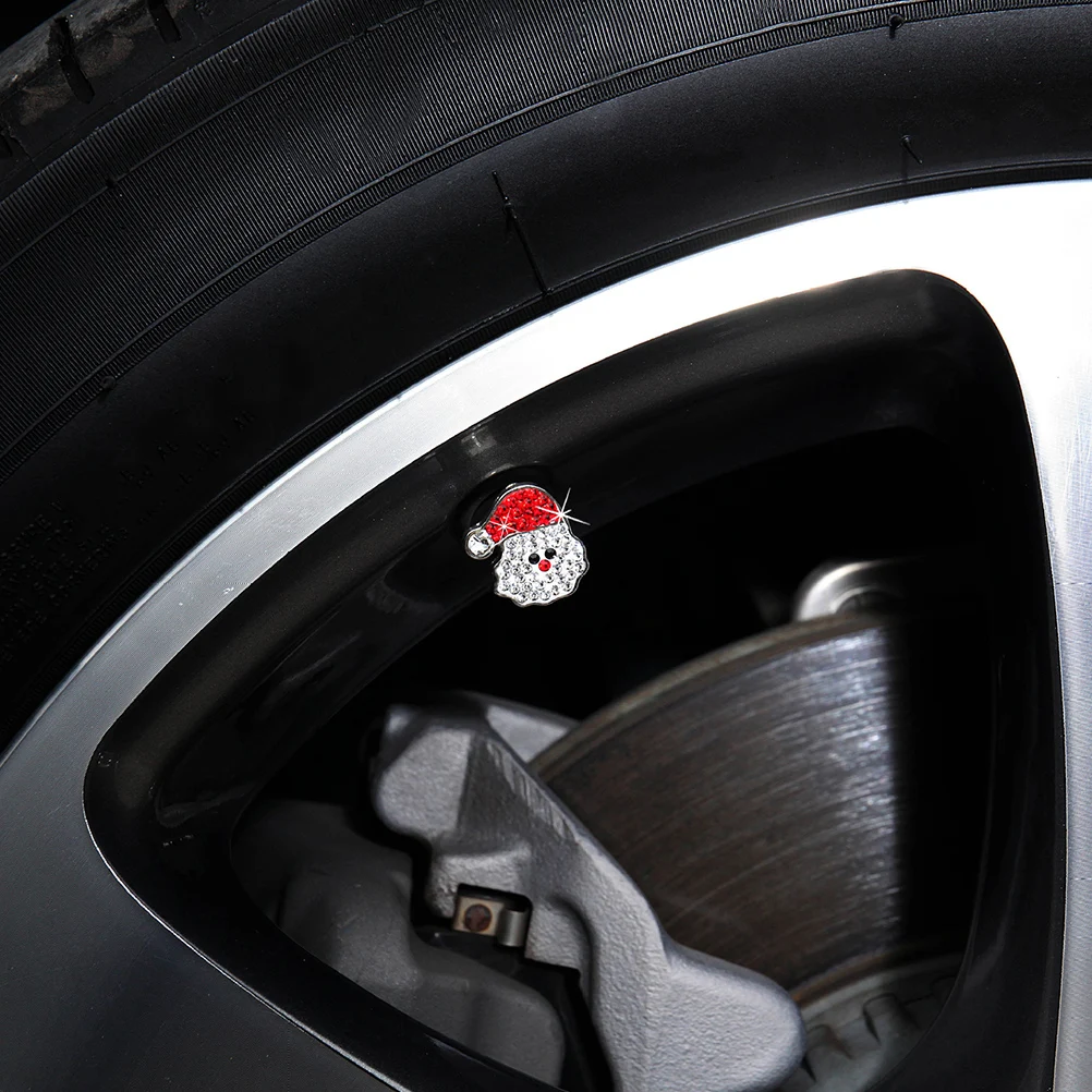 

4Pcs Christmas Diamond Buttons Handmade Jewelry DIY Pendants Rhinestone Copper Christmas Decoration Brooches Accessories