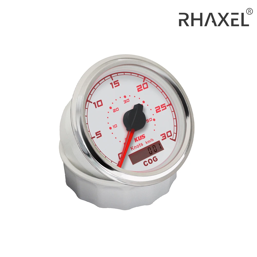 

KUS 85mm GPS Speedometer Speed Gauge 0-30Knots 0-60Knots for Boat Yachts with Red Yellow Backlight 9-32V