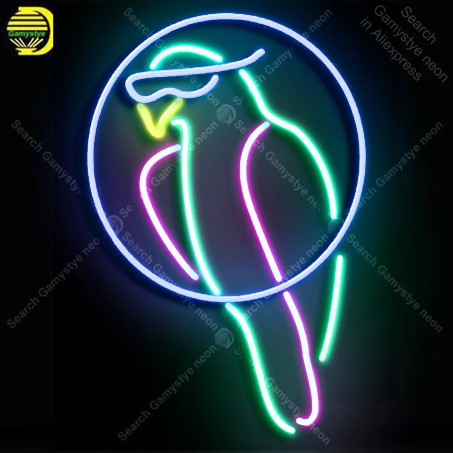 

NEON SIGN For Parrot Tiki Bar NEON Bulbs Sign Lamp Decor Home Wall Room Handcraft Beer Bar light up signs Neon lights for sale