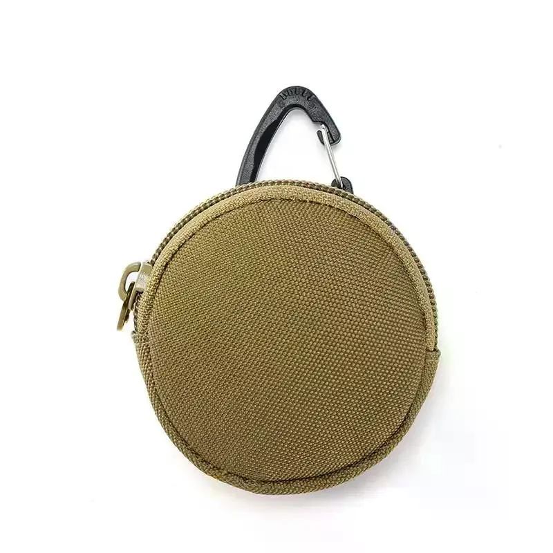 

Sports And Outdoor Tactical Earphone Case Hanging Bag Key Case Round Mini Coin Purse Simple And Fashionable Storage