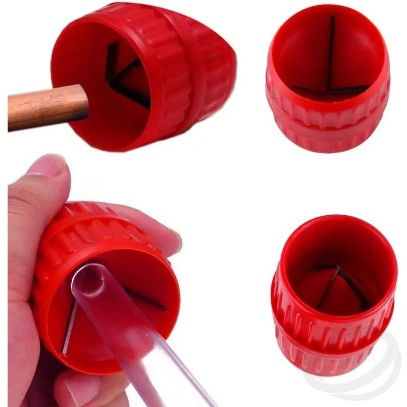 Herramienta Universal de desbarbado de tuberías rojas, accesorio metalúrgico para corte de chaflán externo e interno, tubos metálicos de 5mm-38mm