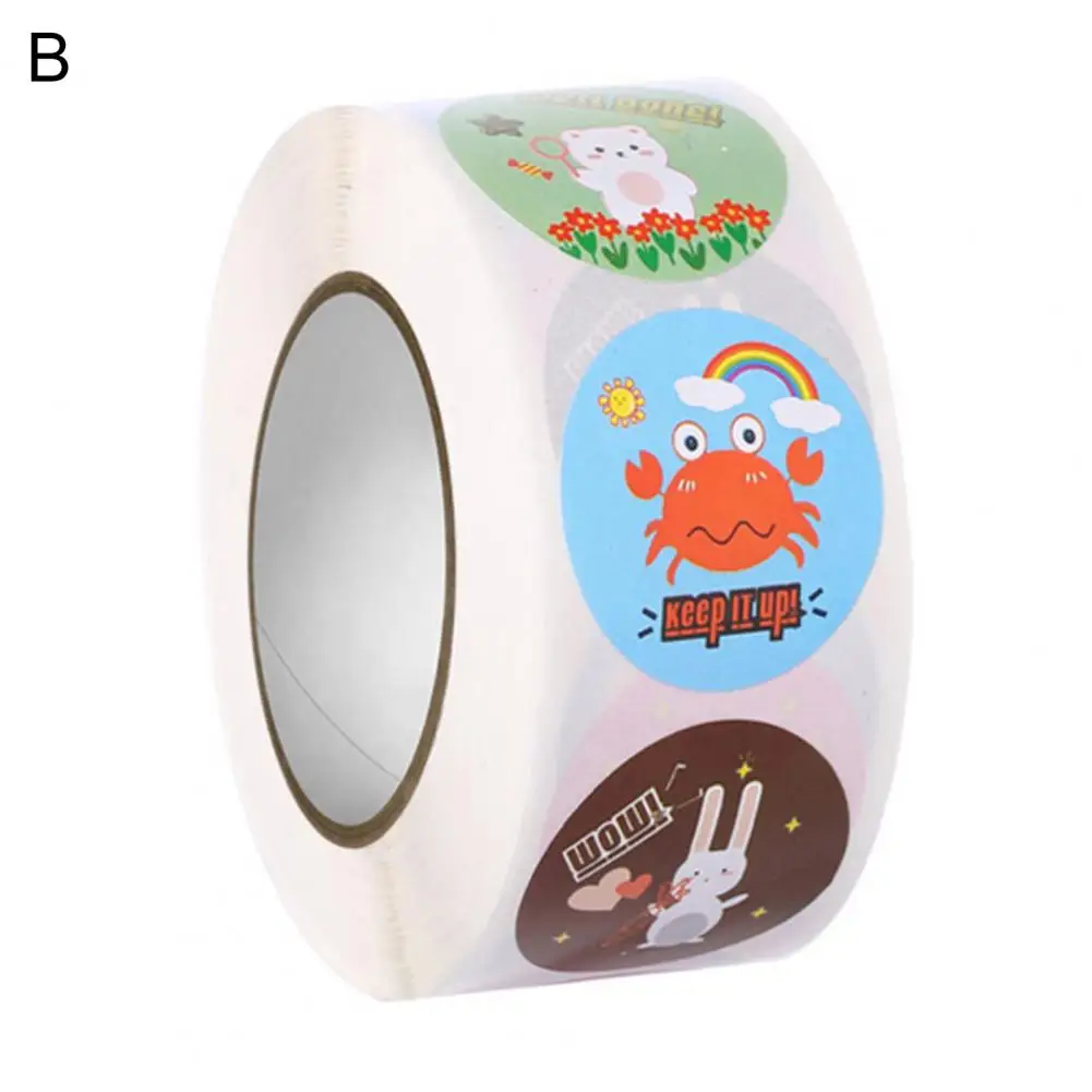 Lightweight 1 Roll Cute Lovely Cartoon Design Sticker Self Adhesive Stickers Waterproof   for Students