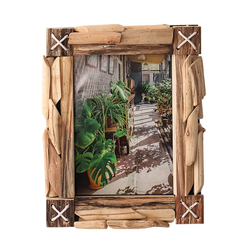 

Creative solid wood photo frame table 7-inch picture frame ornament, TV cabinet photo frame decoration home furnishings