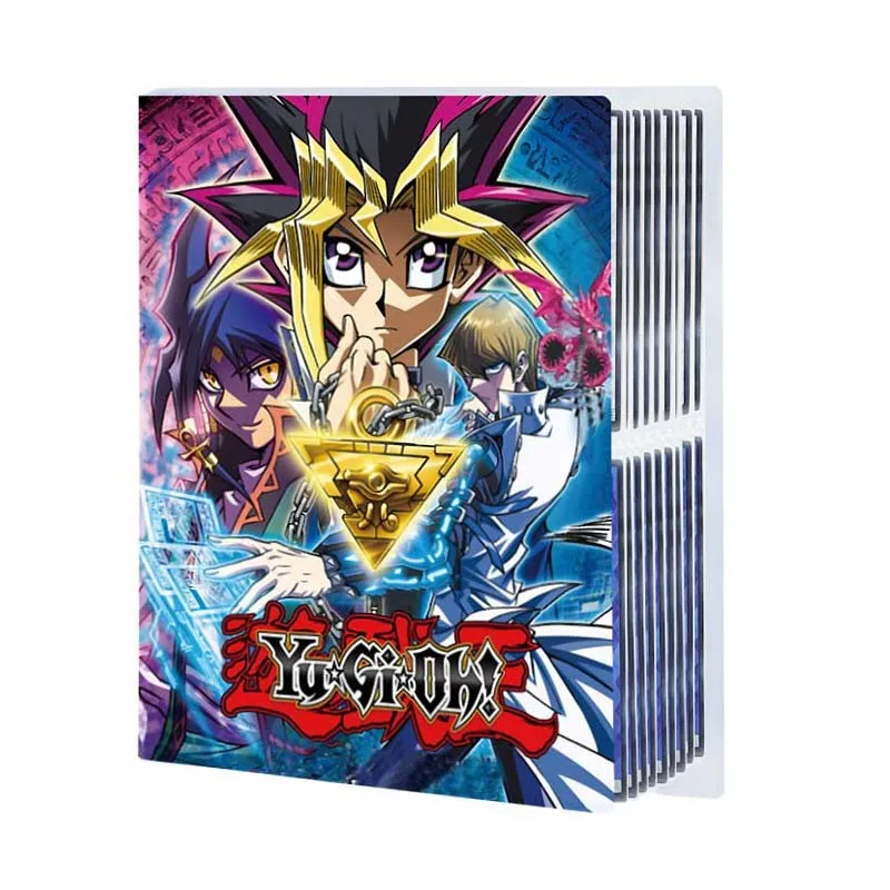 160PCS Yugioh Album Card Holder Book Cartoon Anime Yu Gi Oh Playing Game Card Collectors Notebook Loaded Binder Folder Kids Toys