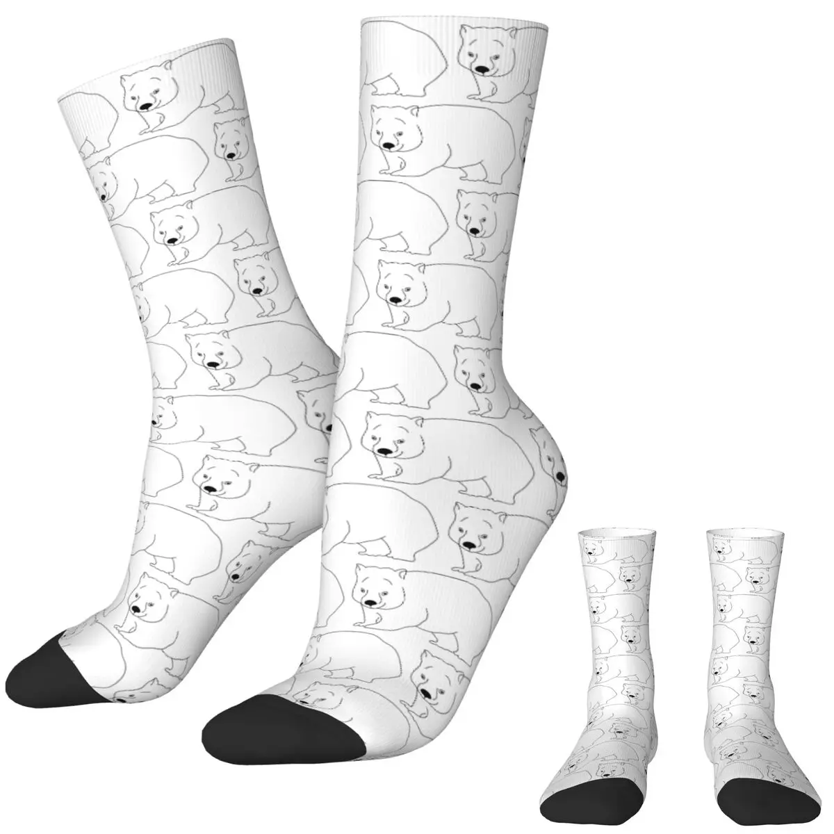 Australian Wombat Doodle Logo Socks Winter Stockings Casual Adults Men Quality Socks Design Outdoor Anti Bacterial Socks