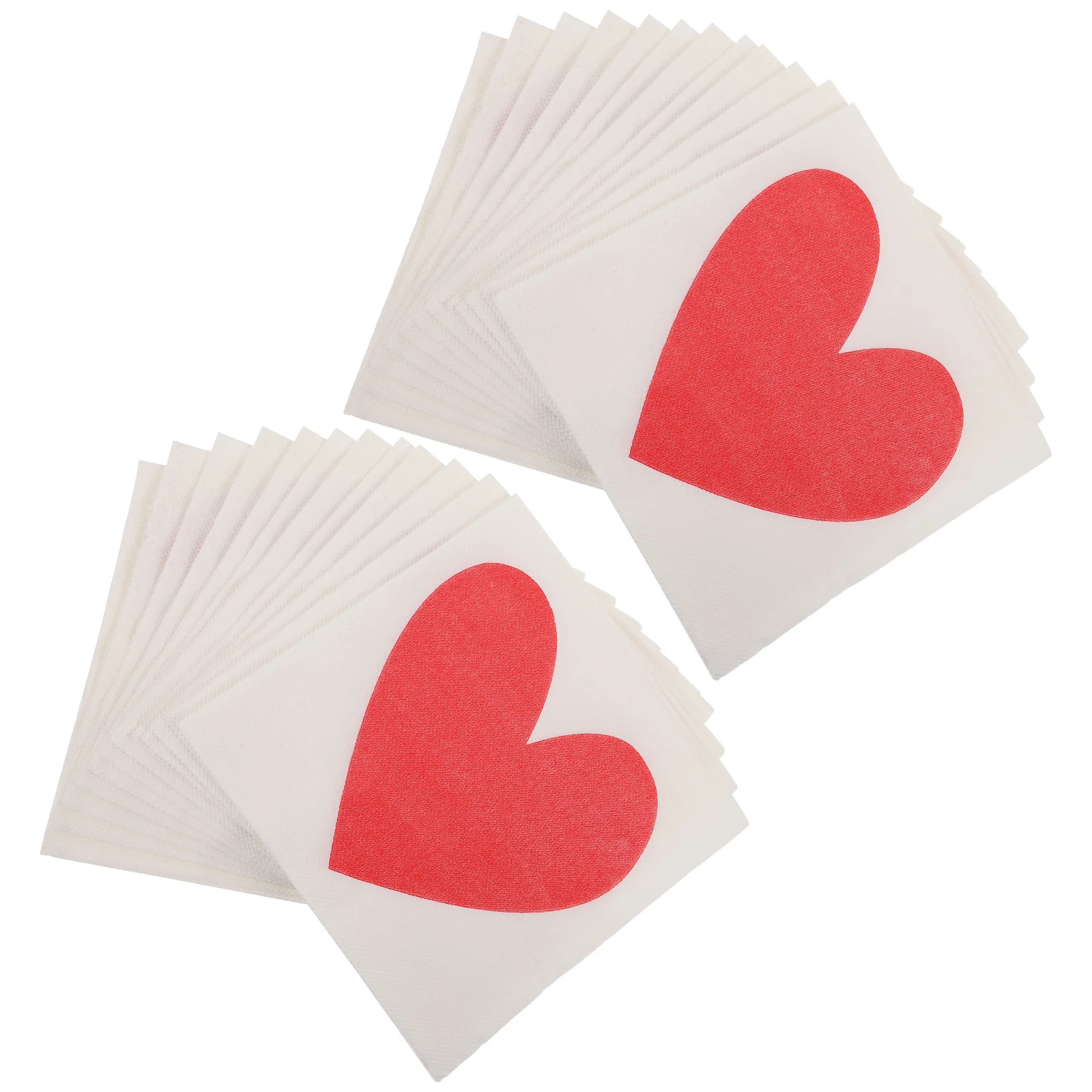 

40pcs Chic Heart Printed Napkins Valentine's Day Paper Towel Facial Tissue Elegant Napkin for Party Banquet Daily Use