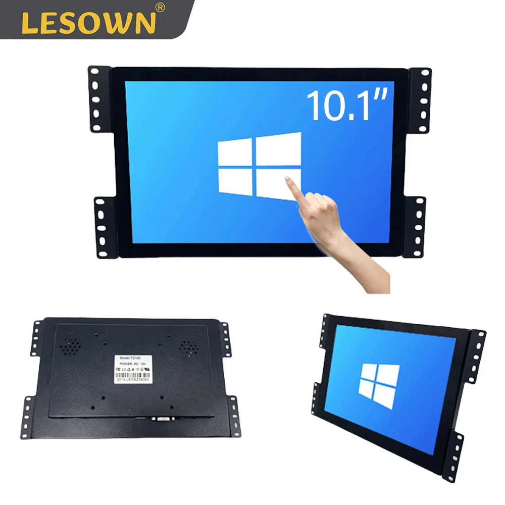 

LESOWN 10,1 дюйма 300 кд/м2/600-1000 кд/м2 1280x800 Встроенный дисплей Raspberry Pi Прочный промышленный дизайн с VGA/HDMI/USB