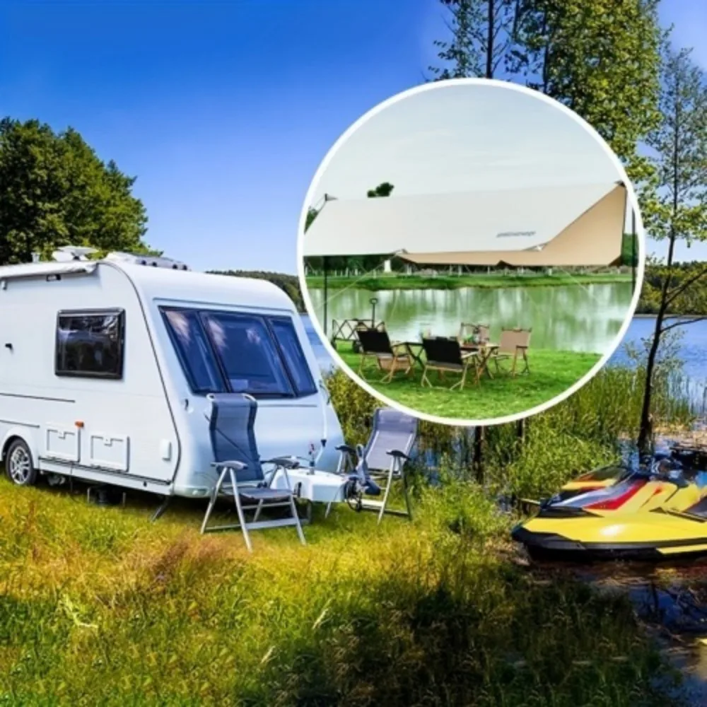 

Обычный 3*4 м открытый навес для палатки на колесах портативный солнцезащитный крем для кемпинга непромокаемый виниловый навес