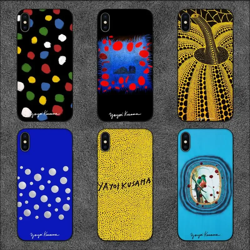 Yayoi Kusama Art Phone Case For iPhone 11 12 Mini 13 14 Pro XS Max X 8 7 6s Plus 5 SE XR Shell