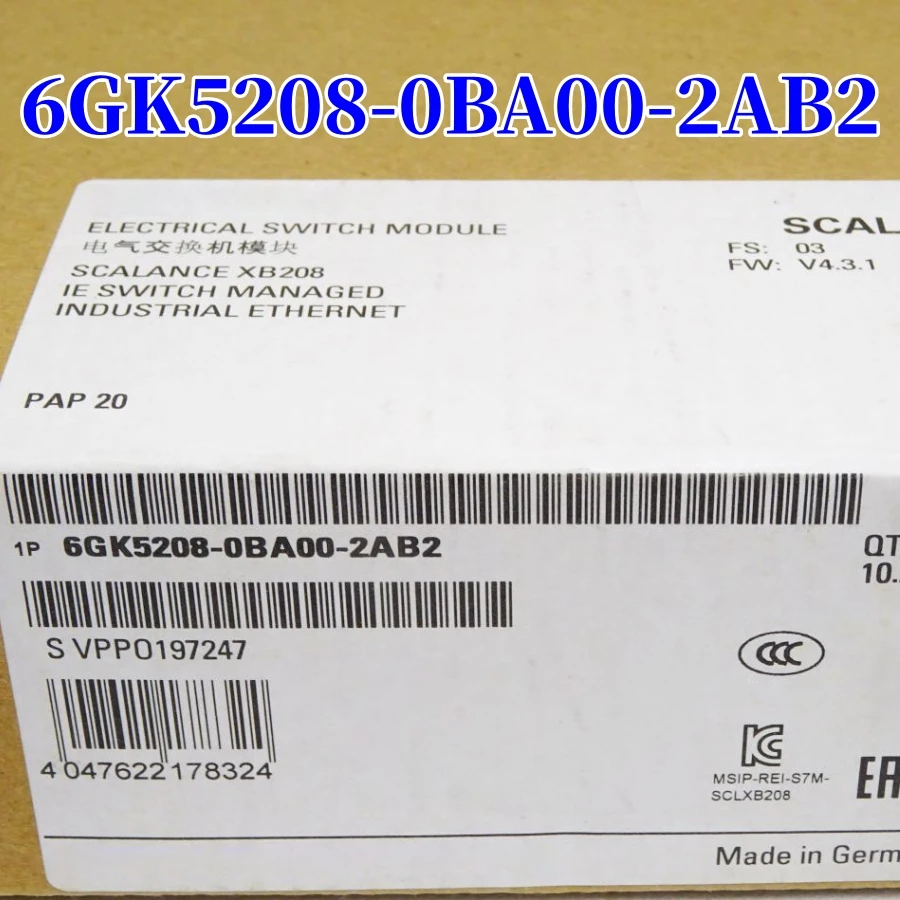 

New 6GK5208-0BA00-2AB2 6GK5 208-0BA00-2AB2 6GK52 08-0BA00-2AB2 Fast delivery One-year warranty