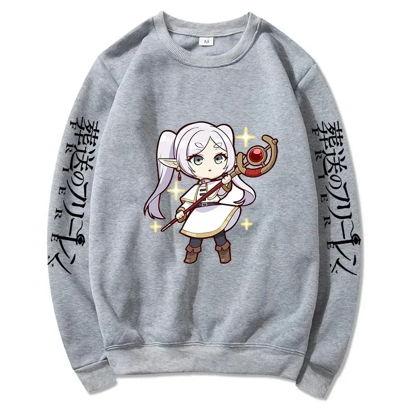 Zz04zz12cartoon bonito frieren pulôver feminino além do fim da jornada mangá impressão o-pescoço sweatshirts outono inverno macio plus size str