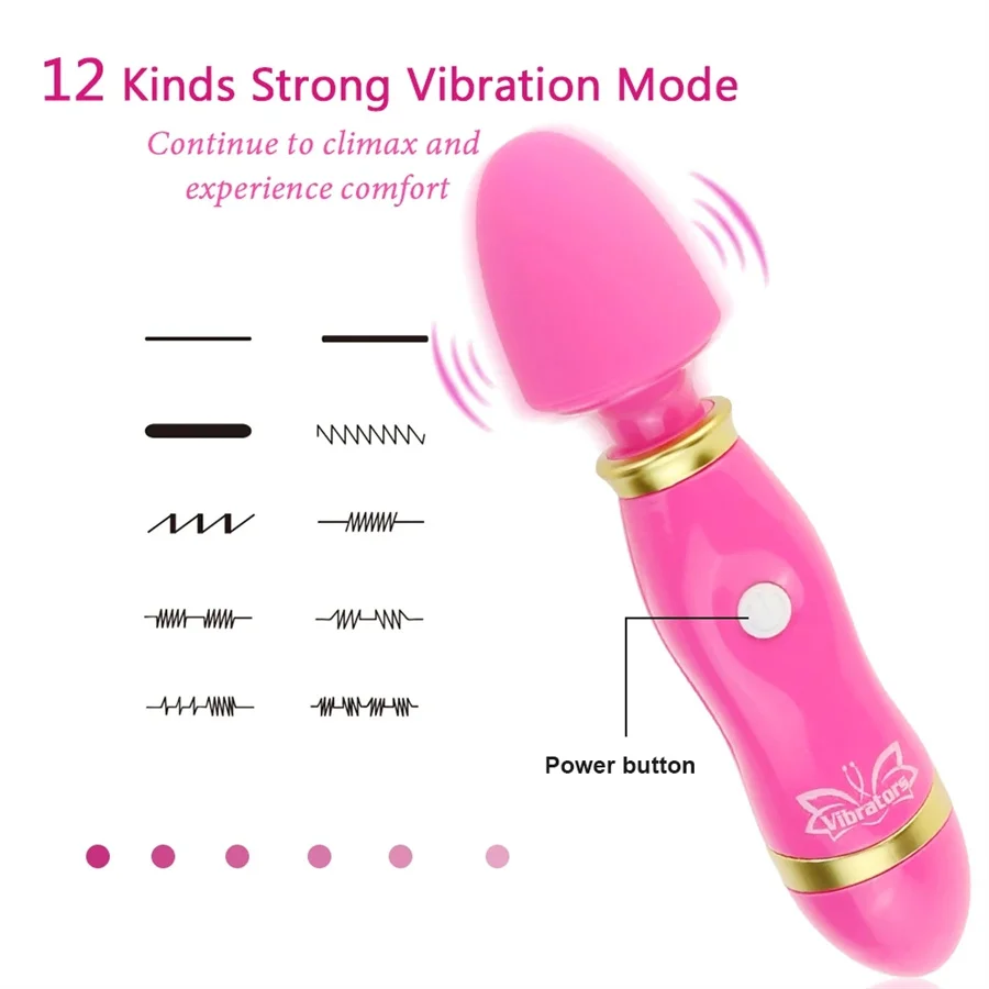 Vibrator Mini portabel tongkat sihir AV tongkat Dildo Vibrator Vagina pemijat klitoris mainan seks Stimulator untuk wanita produk Erotis