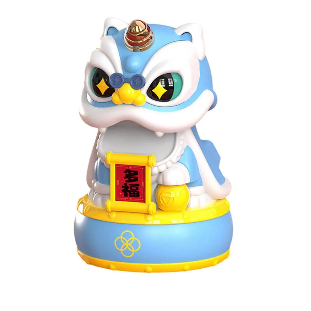 

Automatic Nodding Head Solar Powered Dancing Lion Attracting Wealth DIY Greetings Desktop Wake Lion Statue Lucky Lion Figurine