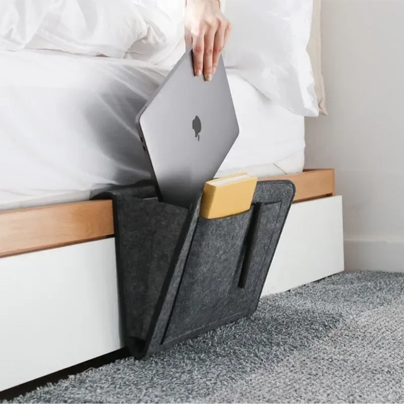 Storage Box Hang Bag Felt Dormitory Bed Sofa Bedroom Carpet Store Content for CD Magazines Stationery Pad Mobile Phones Sundries