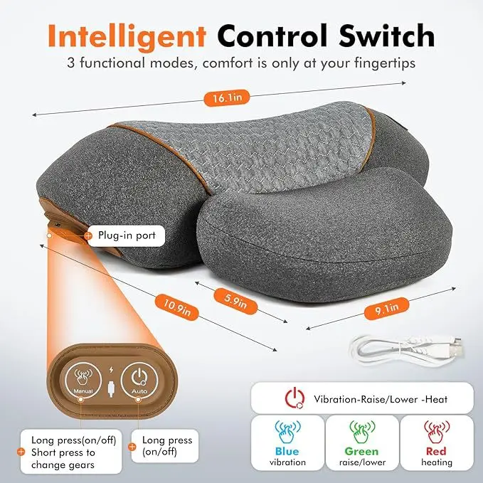 Cervical spine pillow protection, special massage for sleeping, spine non-traction heating compress repair