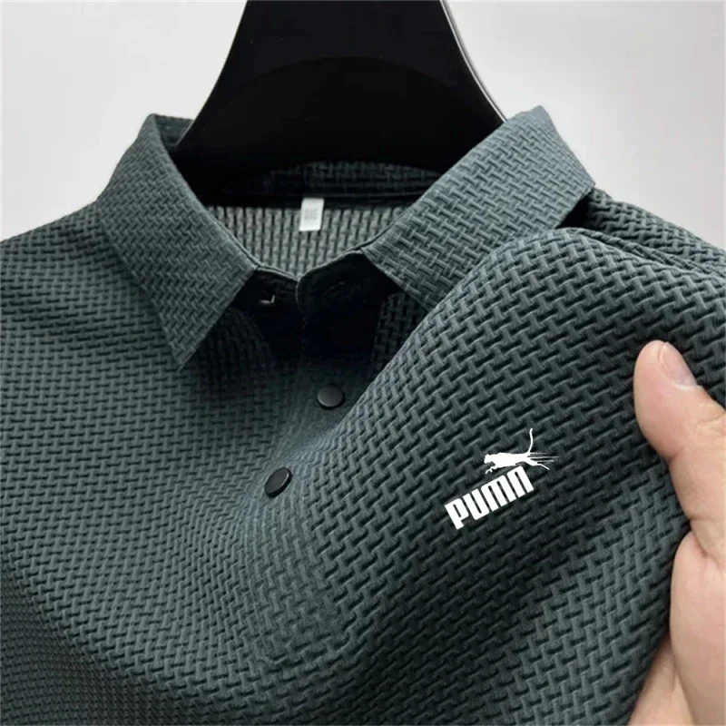 

Summer men's new breathable short-sleeved shirts, business casual polo shirts, outdoor quick-drying high-quality golf shirts