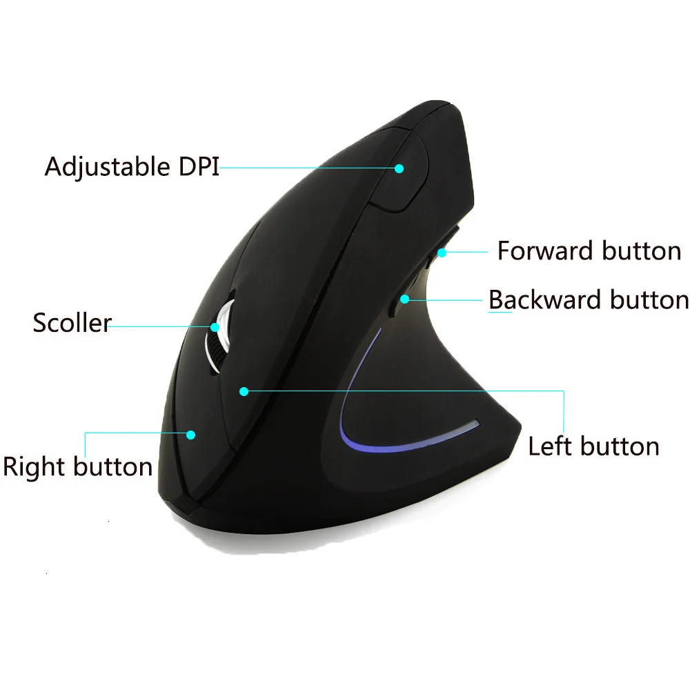 Ergonomic Vertical Mouse 2.4G Wireless Right Left Hand Computer Gaming Mice 6D USB Optical Mouse Gamer Mause For Laptop PC