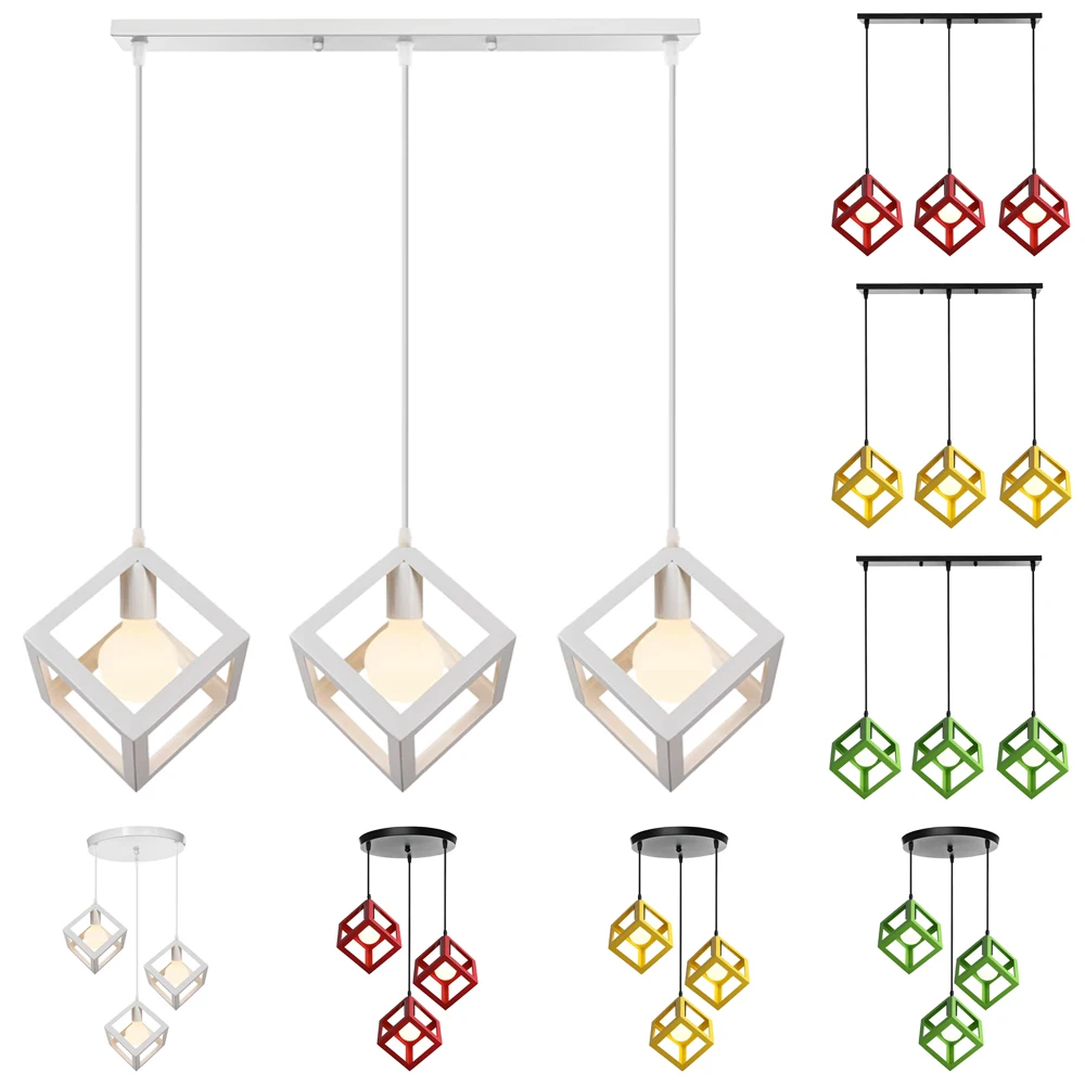

Винтажный промышленный подвесной светильник, абажур из кованого железа, подвесной светильник в клетке, люстры для лофта, кухни, спальни, гостиной, освещение