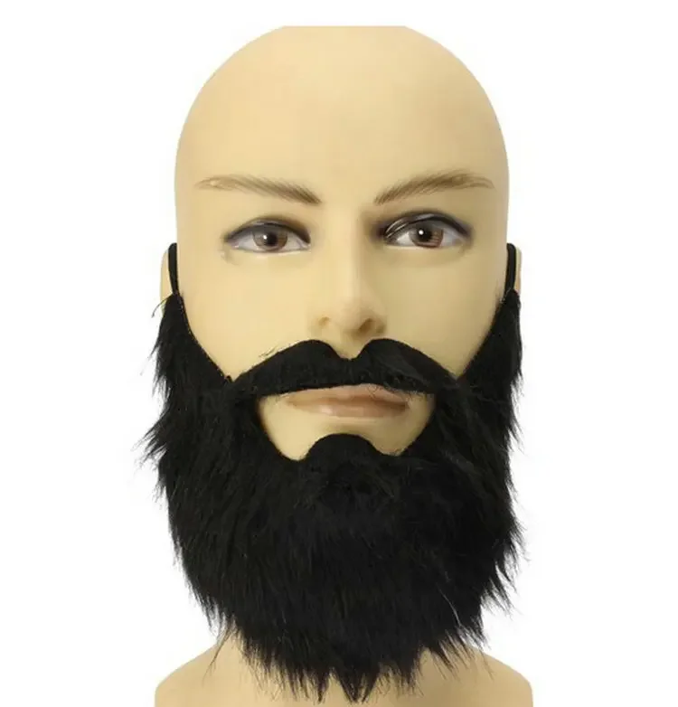 Halloween Costume Party Unisex Fancy Dress Fake Beard Facial Hair Moustache Wig Funny Festival Christmas Supplies Prom Props Toy