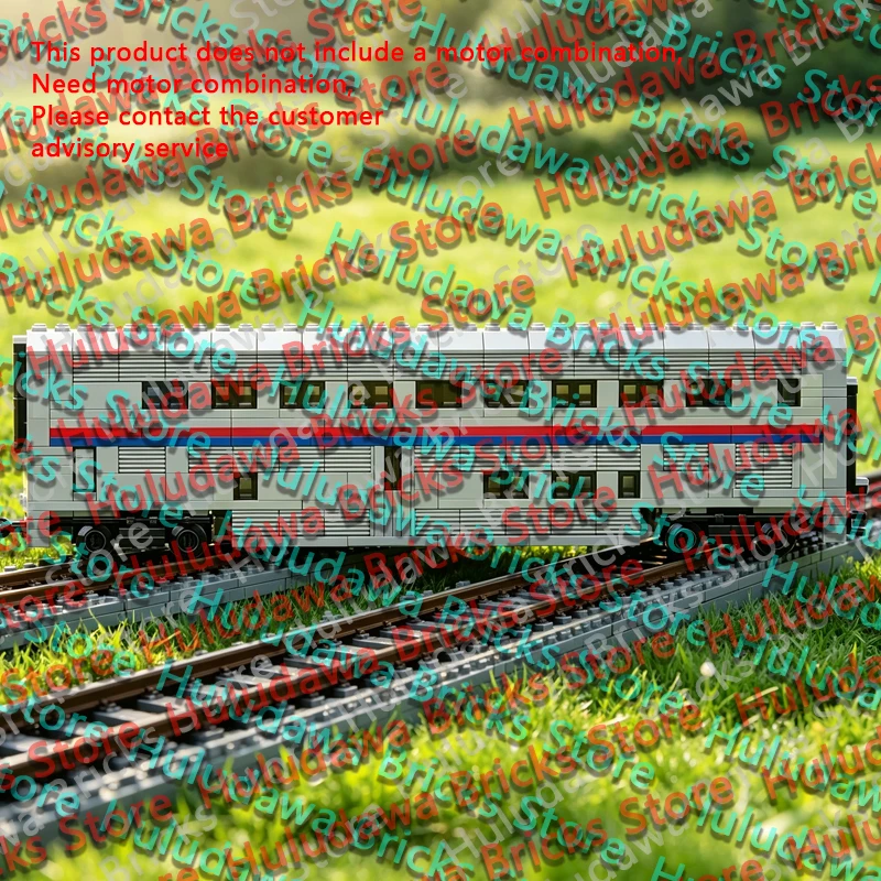 QWERT 456PCS Passenger Carriage Model MOC Building Bricks City Car Modular Technology Children Holiday Gifts Assemble Toys Suit