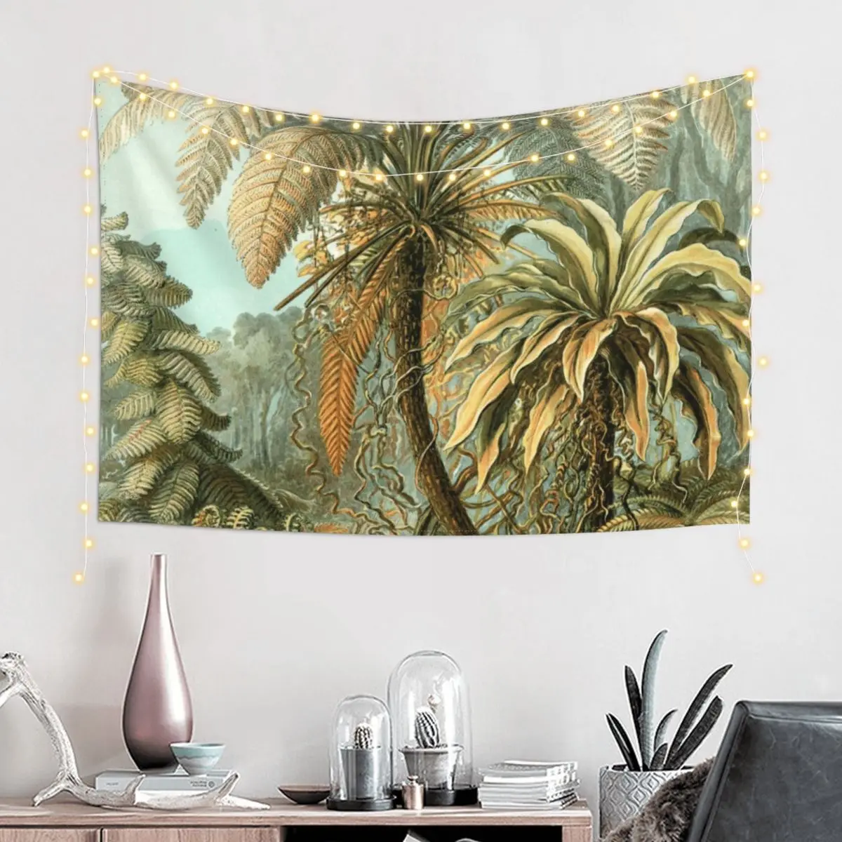 

Vintage Tropical Palm Illustration Painting Artwork Tapestry Decorative Wall Mural Bedroom Decorations Funny Tapestry