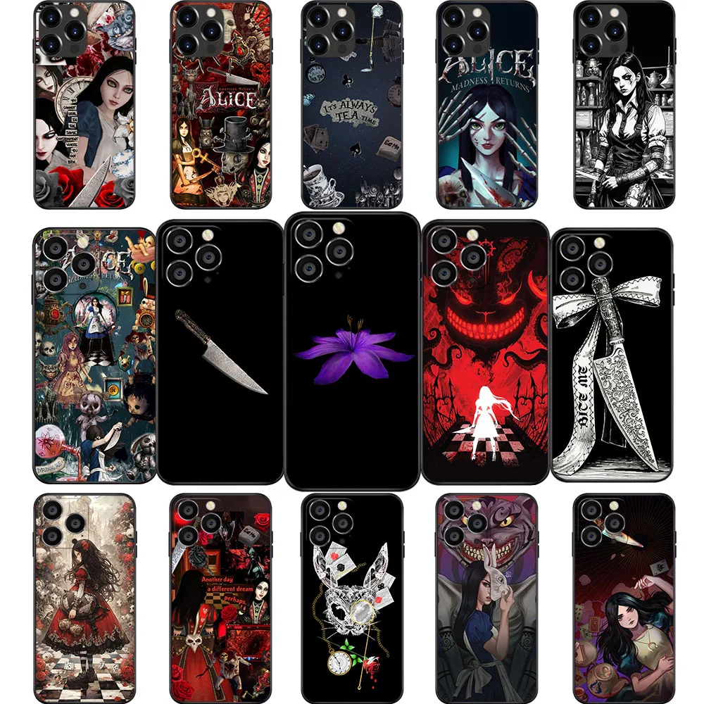 NB-1 Alice Madness Returns Soft Case For iPhone 5S SE 6 6S 7 8 11 X XS XR Plus Pro Max