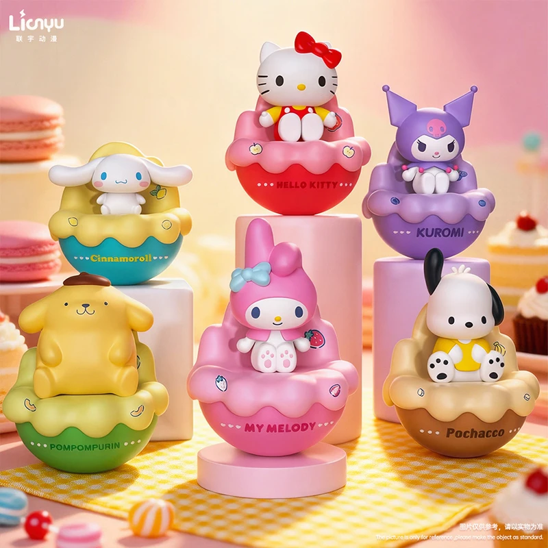 

Genuine Sanrio Tumbler Series Blind Box Hellokitty My Melody Pudding Dog Doll Desktop Ornament Trend Toy Children Birthday Gift