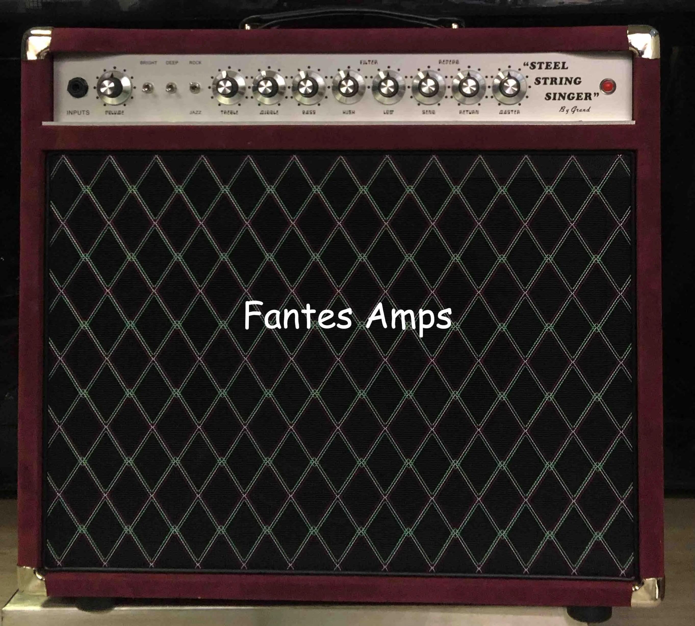 Custom Fantes Amps Dumble Copy SSS20 Steel String Singer Chassis Head Combo 20W Suede Red Tolex Vox Grill Accept SSS ODS OEM