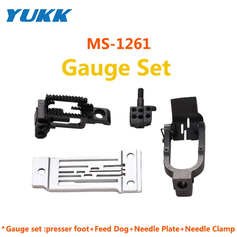 

JUKI MS-1261 Sewing Machine Gauge Set Presser Foot ,Feed Dog,Needle Clamp,Needle Plate,FIve Types