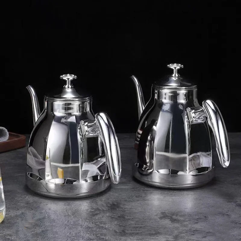 1.5L Stainless Steel Teapot with Filter Fit Electric Ceramic Cooktop and Gas Stove Hot Water Boiling Kettle for Home Kitchen