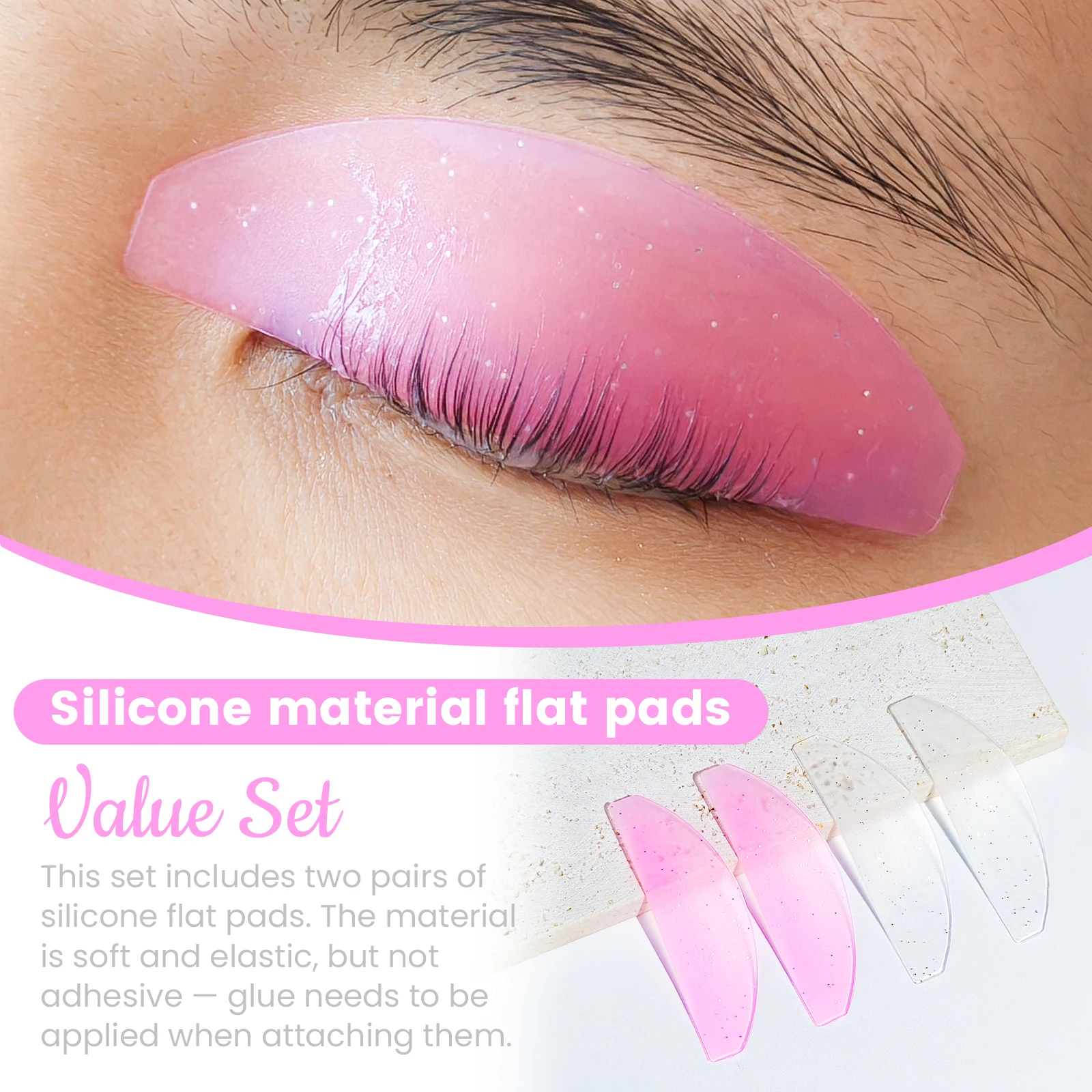 PERMANIA 1 Paar Wimpernweichmacher-Pads, Silikon-Wimpernlifting-Schutzschilde, flache koreanische Wimpernlifting-Pads für Nr. 1 Perm Wimpernlifting-Make-up-Tool – Detail 3