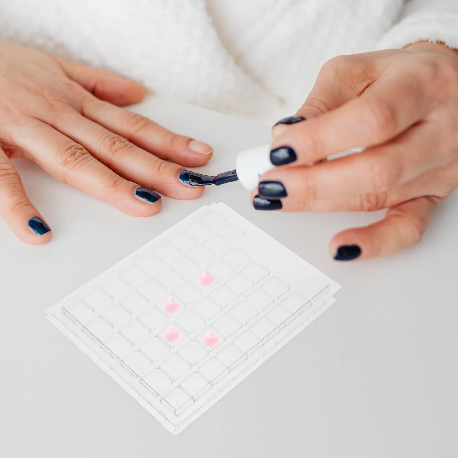 

Compact Nail Art Storage Box Transparent Multi Grid ganizer for Rhinestones Beads Charms Accessories Tools Case Lids Craft
