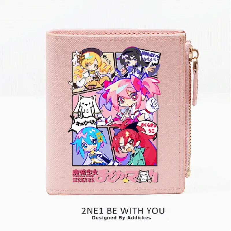 Anime Puella Magi Madoka Magica Zipper Fashion Wallets PU Purse Card Holder Money Bag Gift 2338 Cosplay