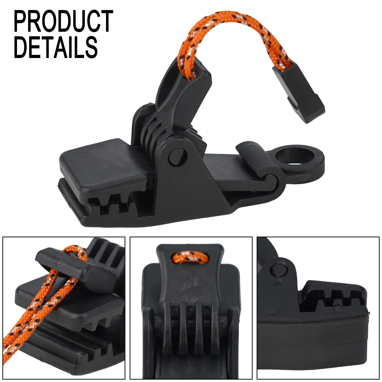 

Clips Tent Clamp Fixed Canopy Fly New Camping Clamps Easy Installation Rope Strong Grip Tarpaulin Tent Wind Rope