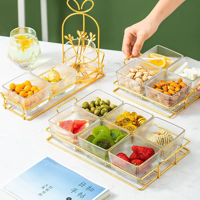 

Nordic Style Fruit Basket Glass Snack Saucer Fruit Plate Ins Attractive Trending Fruit Dish