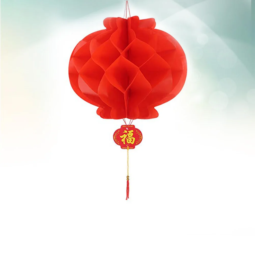 

20pcs Red Lanterns Wedding Decorations Honeycomb Paper Tissue Pom Poms for Valentine's Day Chinese Lanterns