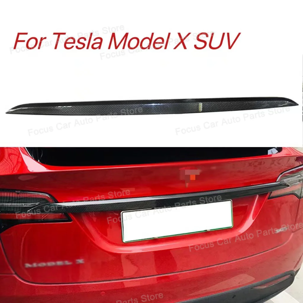 

Fit For Tesla Model X SUV Rear Trunk Boot Tailgate Door Tail Gate Cover Trim Molding Lid Bezel Garnish Strip Styling