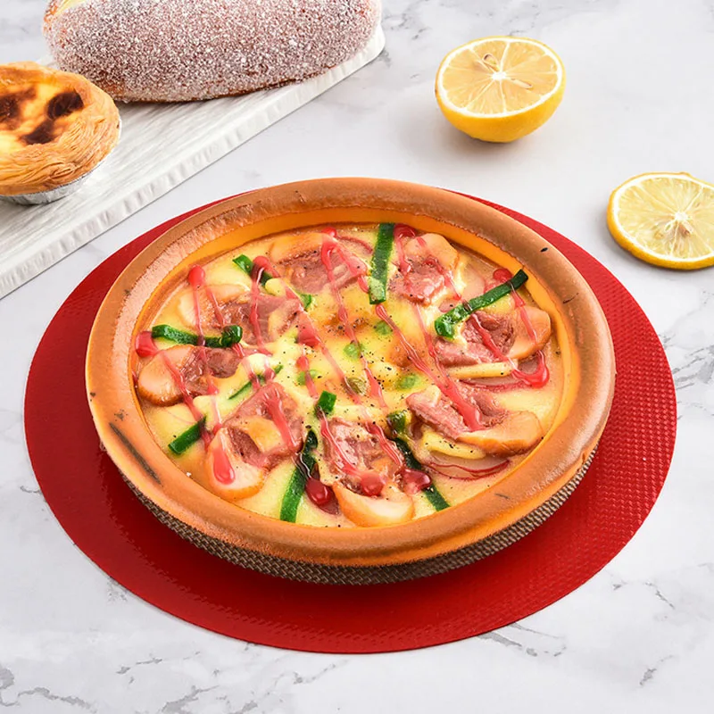 Tapete de Silicone Redondo para Assar, Forro Reutilizável Antiaderente para Fritadeira a Ar, Folha de Papel Manteiga Segura para Forno para Bolos, Bis