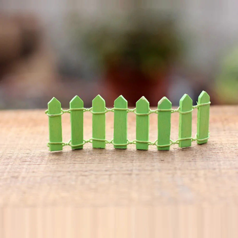 

14Pcs Simulated Landscape Fence Decor Handmade Mini Wooden Micro Landscape Fence for Bonsai Succulent Plant Pot Garden Hotel