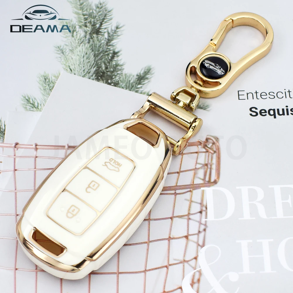 3 Buttons Car Key Case Cover For Hyundai i30 ix25 Elantra KONA Solaris Azera Grandeur Ig TM Accent Santa Fe Palisade Shell Fob