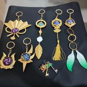 سلسلة مفاتيح Genshin Impact Cosplay ، رؤية واندرر أوف له ، فينتي ، نيلو ، سكاراموش ، قلادة إيولا ، سلسلة مفاتيح ، دعائم أزياء أفضل 6 مبيعات Genshin Vision - رقم 5