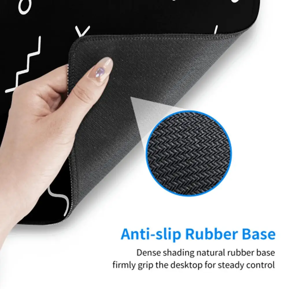 لوحة ماوس سوداء هندسية بسيطة من Kawaii Duck Gamer Desk Mat Blue Wave Mouse Pad ملحقات المكتب لوحة ماوس كبيرة على شكل تنين