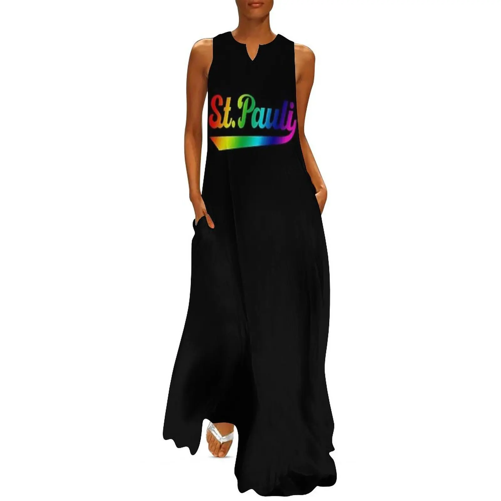 

St Pauli Rainbow Hamburg Long Dress summer woman dress 2025 summer clothes dresses ladies 2025 summer birthday dress for women