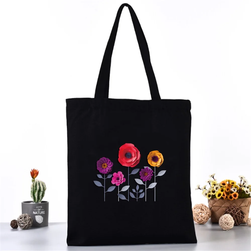 Vrouwen Canvas Schoudertas Herbruikbare Boodschappentassen Dames 3D Afdrukken Handtassen Casual Tote Kruidenier Opbergtas Voor Meisjes