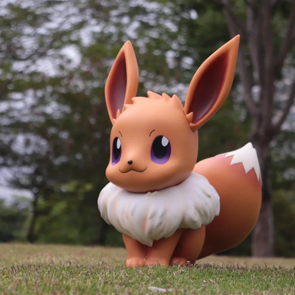 40cm Pokemon Big Size 1:1 Eevee Action Anime Figure Toys Kawaii Cartoon Doll Office/home Ornaments Toys Gifts for Children Teens