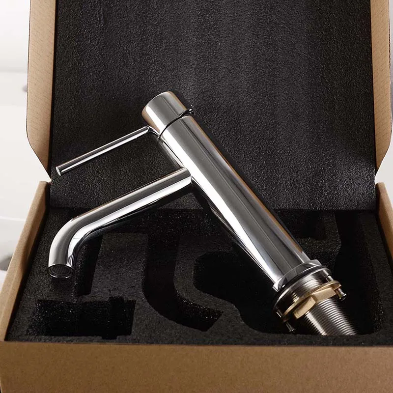 Brushed Rose Gold Bathroom Sink Faucet Deck Mounted Single Hole & Handle Cold And Hot Water Mixer Tap Brushed Gold