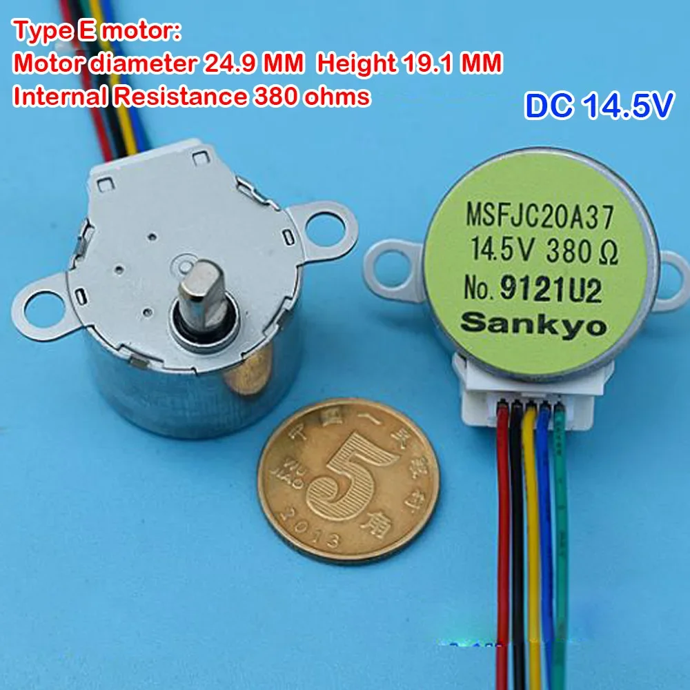 Nidec DC 12V 4-phase 5-wire Micro 20mm Stepper Motor Mini Geared Motor for Air Conditioner Swing Head / Monitoring Equipment